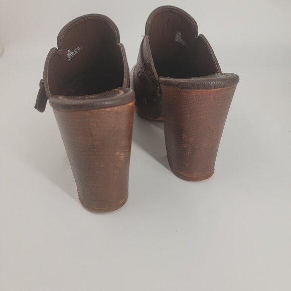 MIA Ailani Brown Side Buckle Hobnail Platform Clogs Vegan 7.5 M - Picture 4 of 8